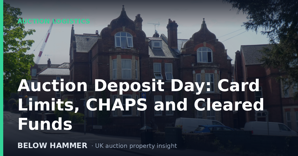 Auction Deposit Day: Card Limits, CHAPS and Cleared Funds