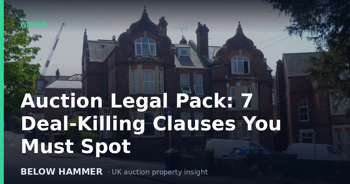 Auction Legal Pack: 7 Deal-Killing Clauses You Must Spot
