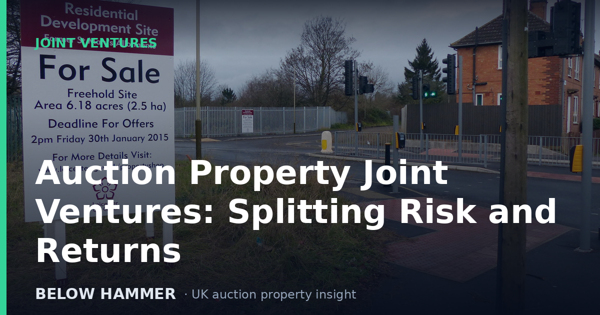 Auction Property Joint Ventures: Splitting Risk and Returns