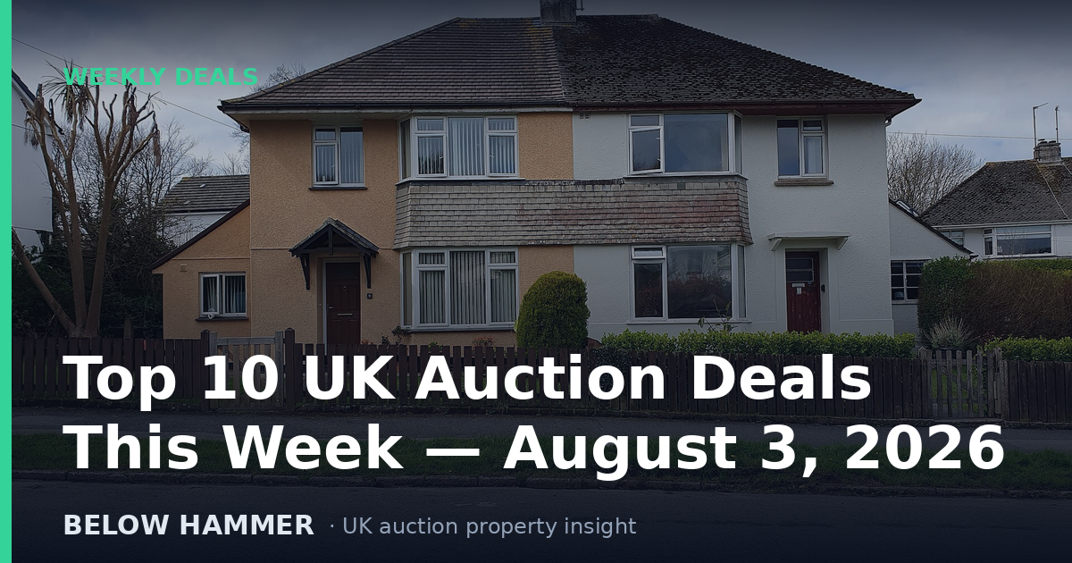 Top 10 UK Auction Deals This Week — August 3, 2026