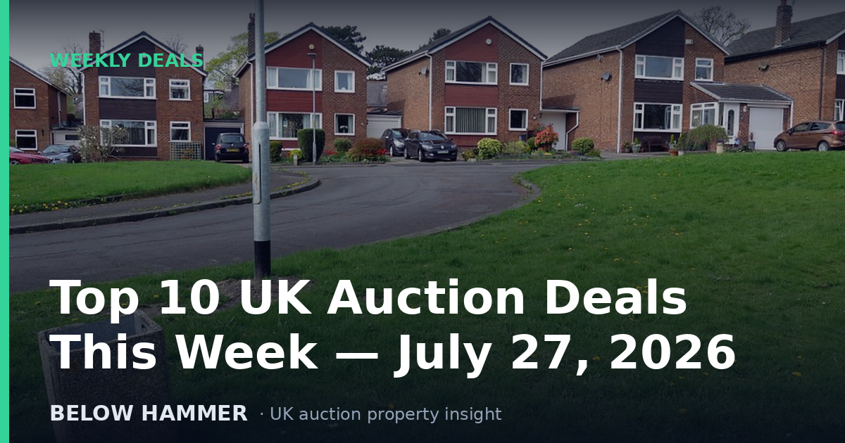 Top 10 UK Auction Deals This Week — July 27, 2026