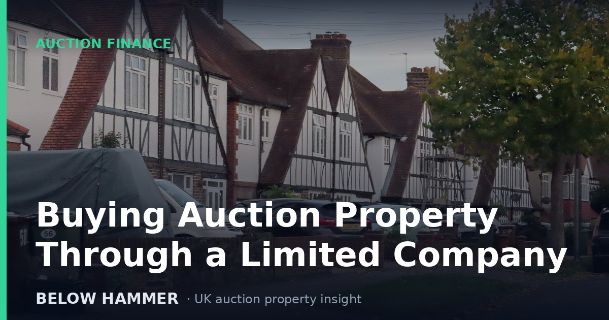 Buying Auction Property Through a Limited Company