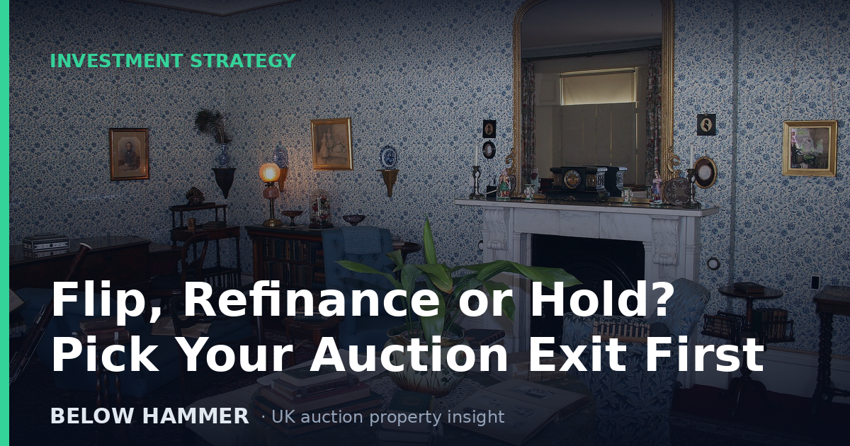 Flip, Refinance or Hold? Pick Your Auction Exit First