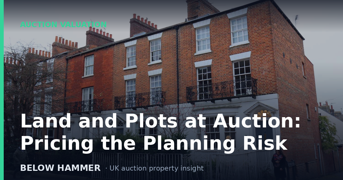 Land and Plots at Auction: Pricing the Planning Risk