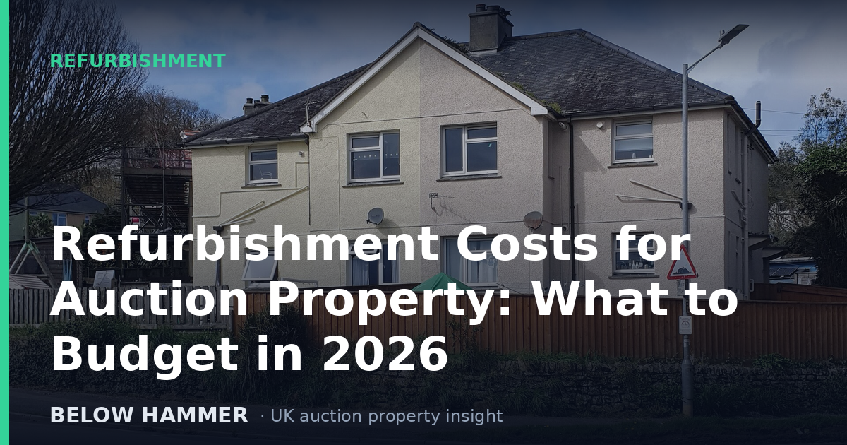 Refurbishment Costs for Auction Property: What to Budget in 2026