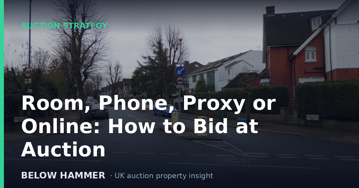 Room, Phone, Proxy or Online: How to Bid at Auction