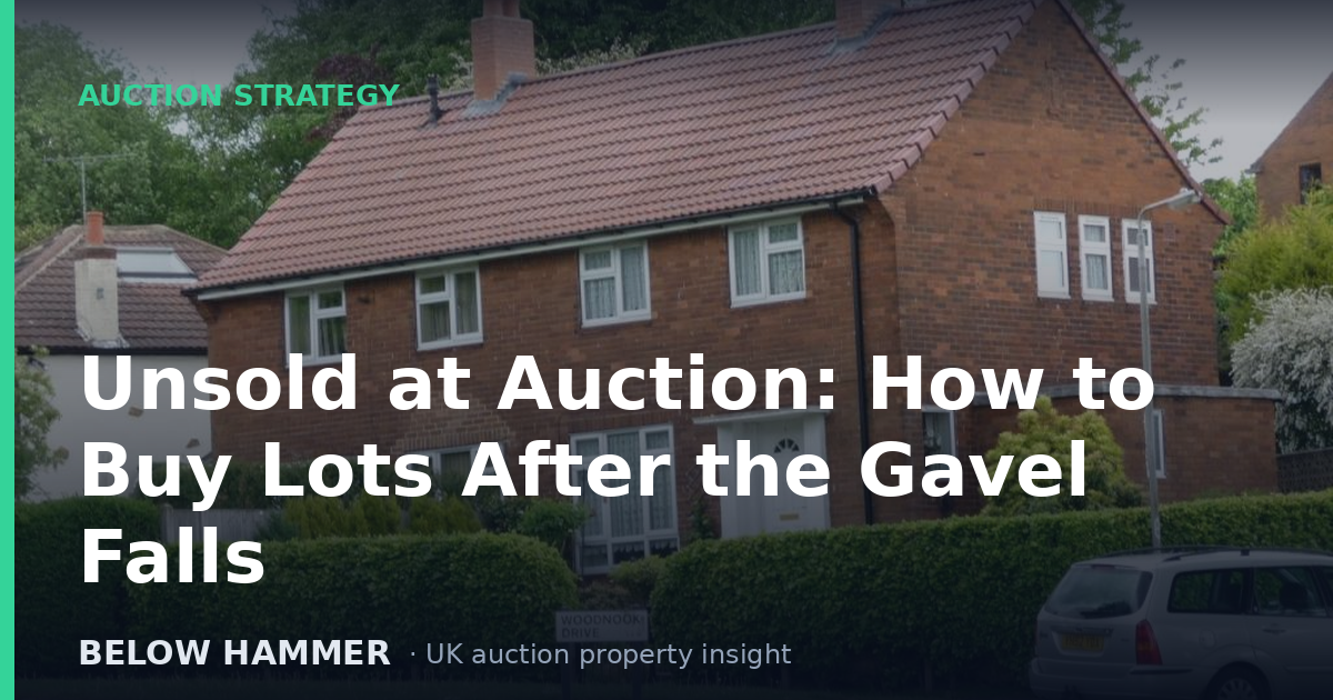 Unsold at Auction: How to Buy Lots After the Gavel Falls