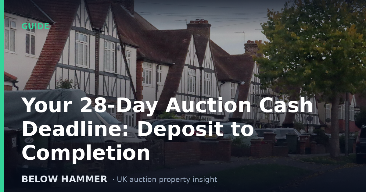 Your 28-Day Auction Cash Deadline: Deposit to Completion